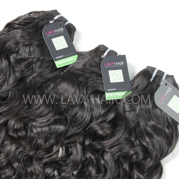 Regular Grade mix 3 or 4 bundles Brazilian Natural Wave Virgin Human hair extensions