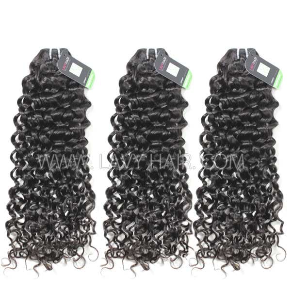 Regular Grade mix 3 or 4 bundles Indian Italian Curly Virgin Human Hair Extensions