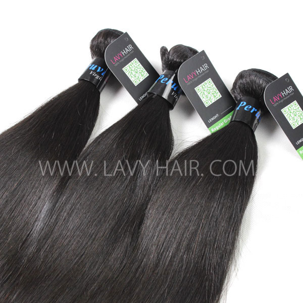 Regular Grade 1 Bundle Peruvian Straight Hair Virgin Human Hair Extensions