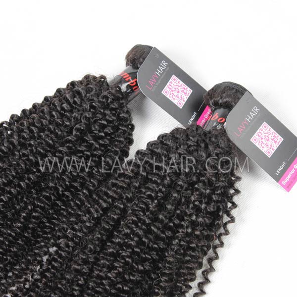 Superior Grade mix 4 bundles with silk base closure 4*4" Cambodian Kinky Curly Virgin Human hair extensions