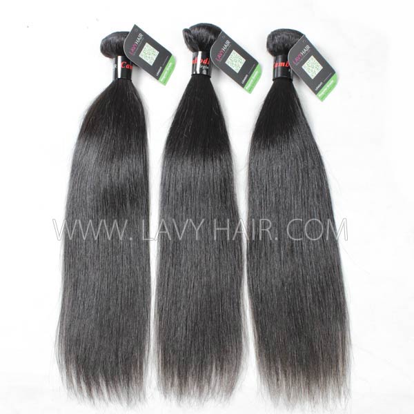 Regular Grade mix 3 or 4 bundles Cambodian Straight Virgin Human hair extensions