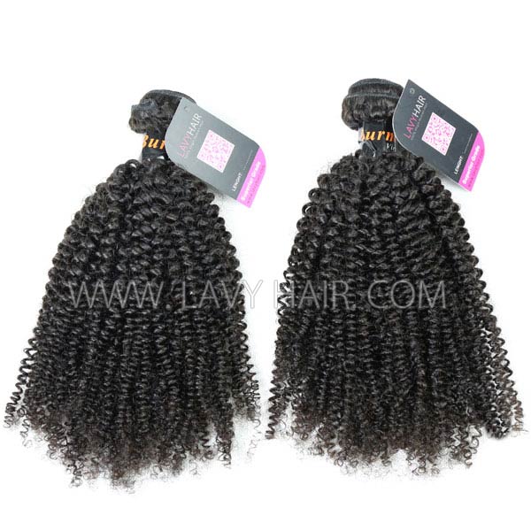 Superior Grade mix 3 or 4 bundles Burmese Kinky Curly Virgin Human hair extensions