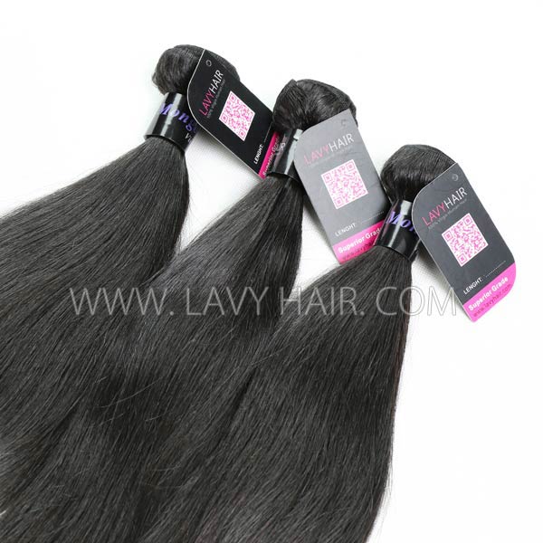 Superior Grade mix 3 or 4 bundles Mongolian Straight Virgin Human hair extensions