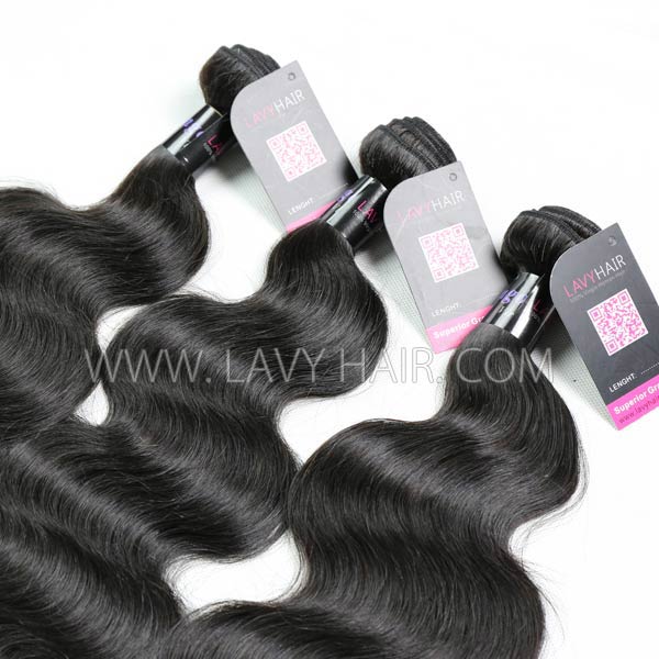 Superior Grade mix 4 bundles with silk base closure 4*4" Mongolian Body wave Virgin Human hair extensions