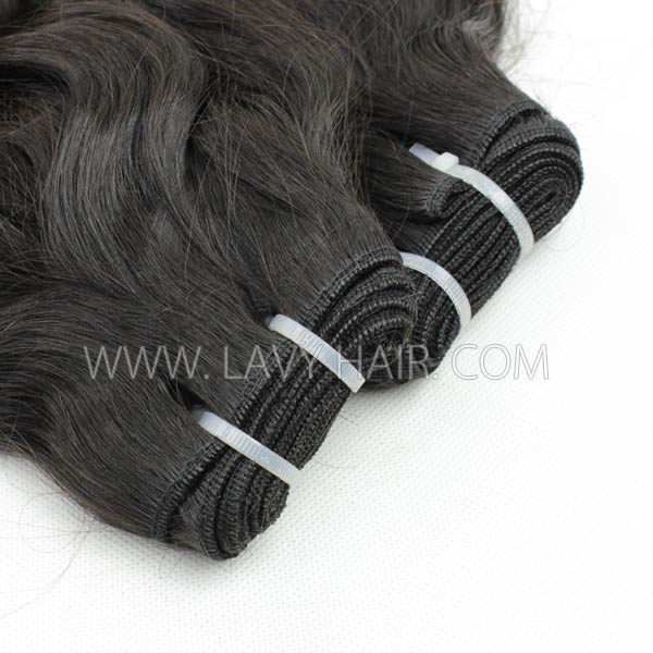 Regular Grade mix 4 bundles with silk base closure 4*4" European Natural Wave Virgin Human hair extensions