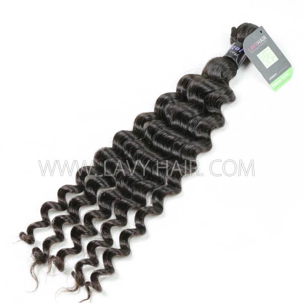 Regular Grade 1 Bundle Mongolian Deep Wave Virgin Human Hair Extensions