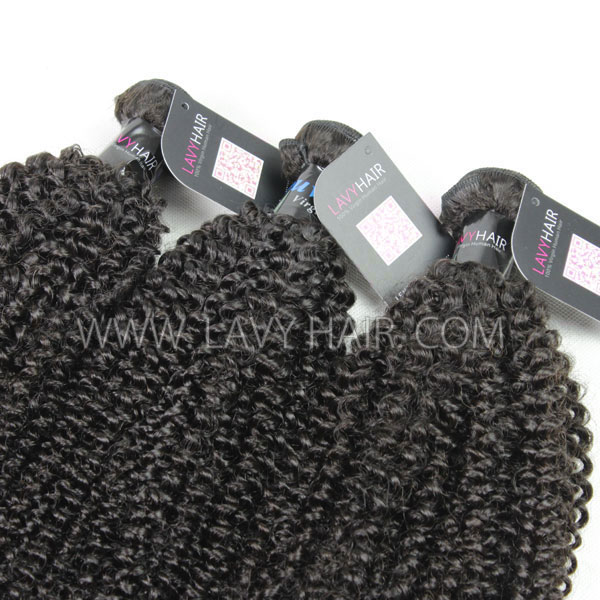 Superior Grade mix 4 bundles with lace closure Peruvian Kinky Curly Virgin Human hair extensions