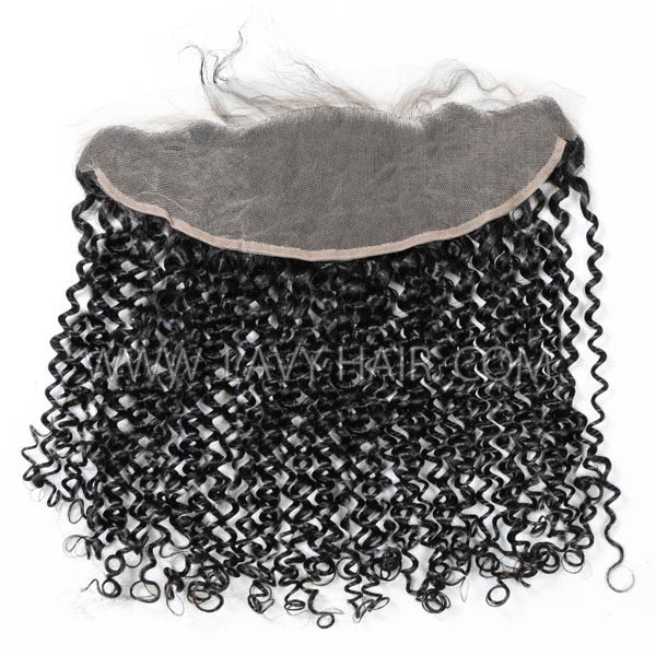 Superior Grade mix 3 bundles with 13*4 lace frontal closure Cambodian deep curly Virgin Human hair extensions