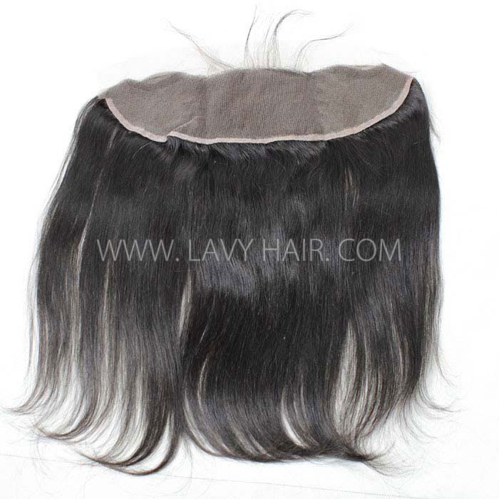 Regular Grade mix 3 bundles with 13*4 lace frontal closure Burmese Straight Virgin Human hair extensions