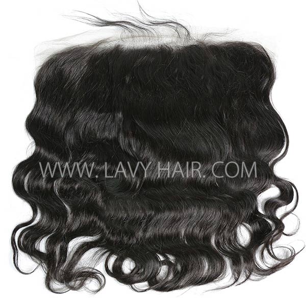 Superior Grade #1B Color 13*6 Lace Frontal Ear to Ear All Style Link Human hair Swiss lace