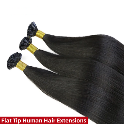 Flat Tip Raw Hair Pre Bonded Hair Extensions 105 grams/1 pack