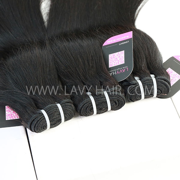 Advanced Grade 12A Bone Straight Knot-Less Smooth Unprocessed Virgin Human Hair Single Drawn Extensions High Quality