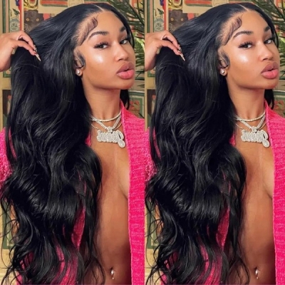 (All Texture Link)  Transparent Lace Glueless Wear Go 200% Density Full Frontal Closure Wigs Pre plucked Human Virgin Hair