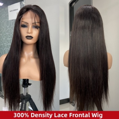 Buy One Get One Free 300% Density Lace Frontal Wigs Human Virgin Hair Cheap Wigs No.5-DL0207-62-1