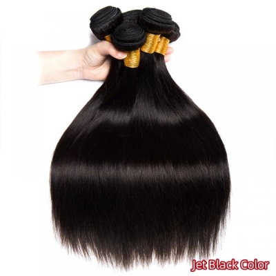 #1 Jet Black Color Advanced Grade 12A Unprocessed Virgin Human Hair 1 Bundle Extensions