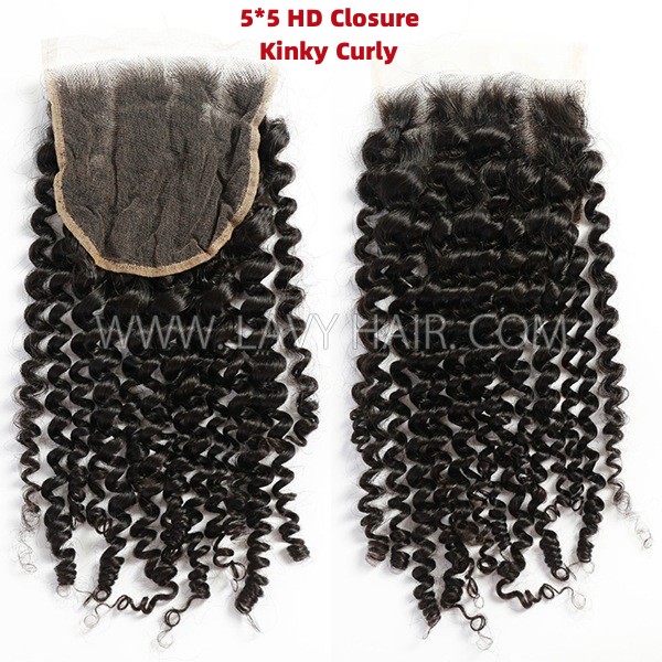 Superior Grade HD Lace Closure 4*4 5*5 Preplucked Natural Hairline Undetectable Melted Lace 100% Human Hair Swiss Lace