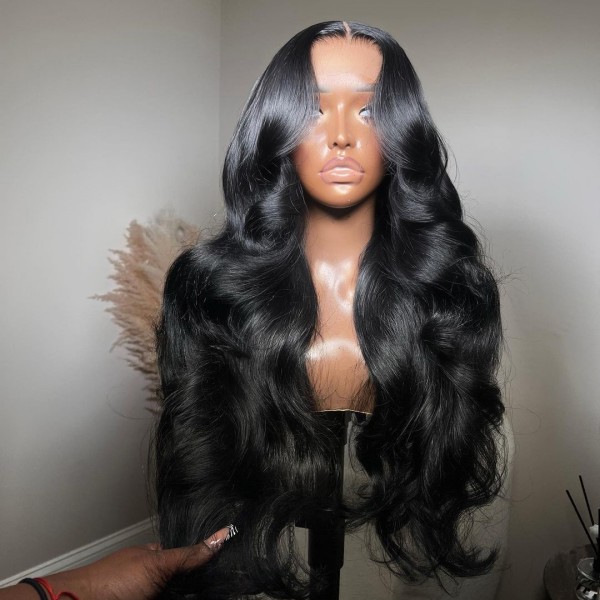(All Texture Link Double Drawn) 13*4 13*6 HD Lace Full Frontal Wig Glueless Wear Go 200% Density 100% Human Hair Preplucked Prebleached Tiny Knot