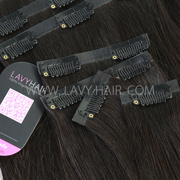 Lavy Hair Wholesale Deal 10 Sets Follicle Fusion clip ins Skin Injection Seamless 7 pcs/set 120 grams 12A Grade Virgin Hair Customize 7 Days