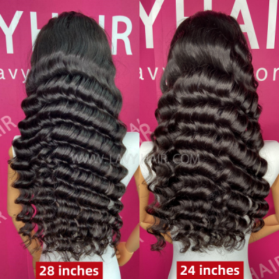 Glueless Wear Go Loose Deep Wave 200% Density HD Lace 4×4 5×5 13×4 13×6 Full Frontal Wig Pre Cut 100% Human Hair Preplucked Pre Bleached