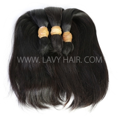Factory Bulk Order Purest Raw Hair Material 100g/1 Pack 100% Unprocessed Single Drawn Hair Bulk No Weft For Wholesaler Hair Salon Boutique