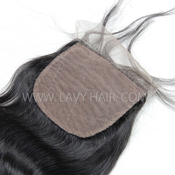Silk base closure 4*4 Straight/Wavy/Curly All Texture Human hair medium brown