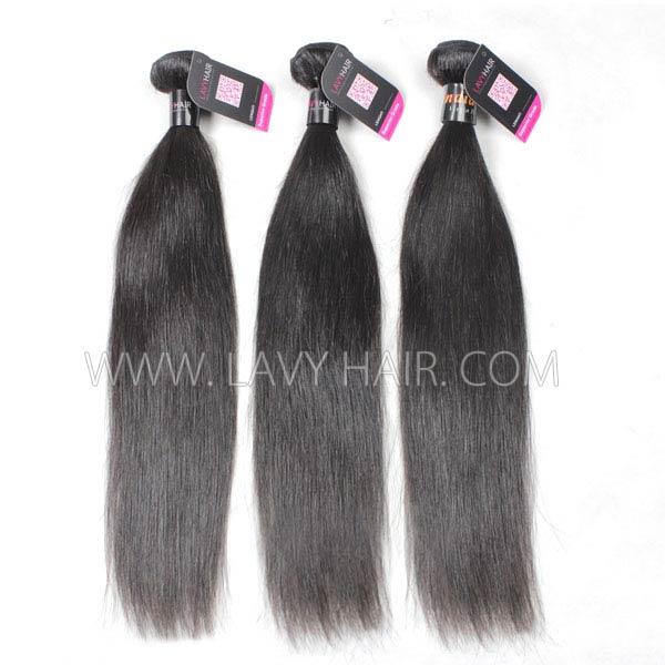 Superior Grade mix 3 or 4 bundles Indian Straight Virgin Human hair extensions