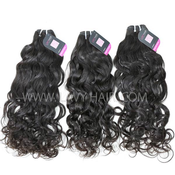 Superior Grade mix 3 bundles with lace closure Malaysian natural wave Virgin Human hair extensions