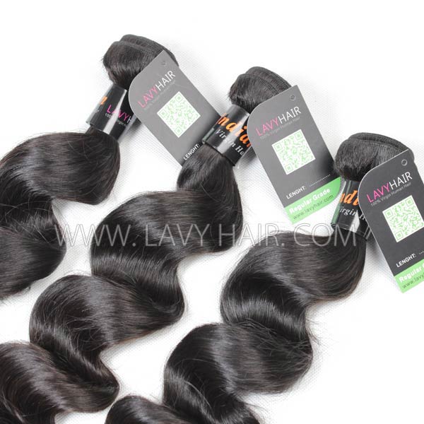 Regular Grade 1 bundle Indian Loose Wave Virgin Human hair extensions