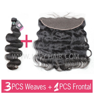 Superior Grade 3 bundles with 13*4 13*6 lace frontal Deal Body wave Virgin Human hair Brazilian Peruvian Malaysian Indian European Cambodian
