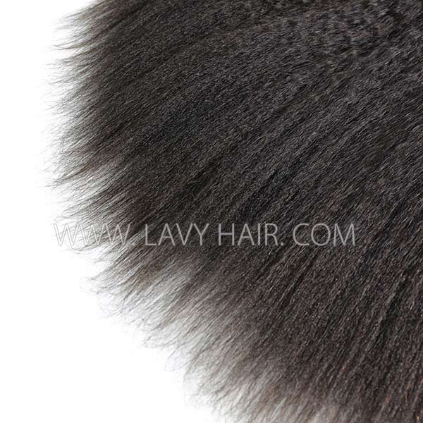 Superior Grade mix 3 or 4 bundles Peruvian Kinky Straight Virgin Human hair extensions