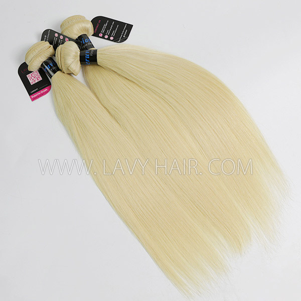 #613 Superior Grade mix 3 or 4 bundles Peruvian Straight Virgin Human hair extensions
