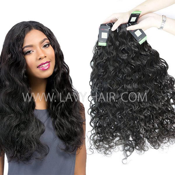 Regular Grade mix 3 or 4 bundles Burmese Natural Wave Virgin Human hair extensions