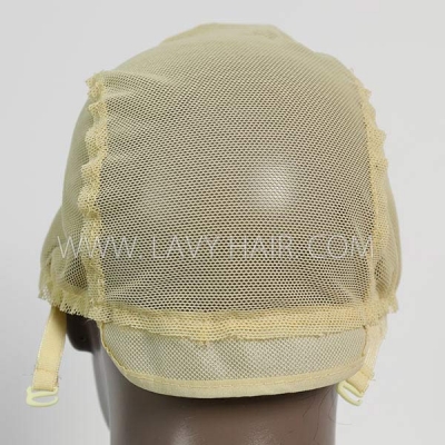 M size wig caps come with adjustable straps, blonde color