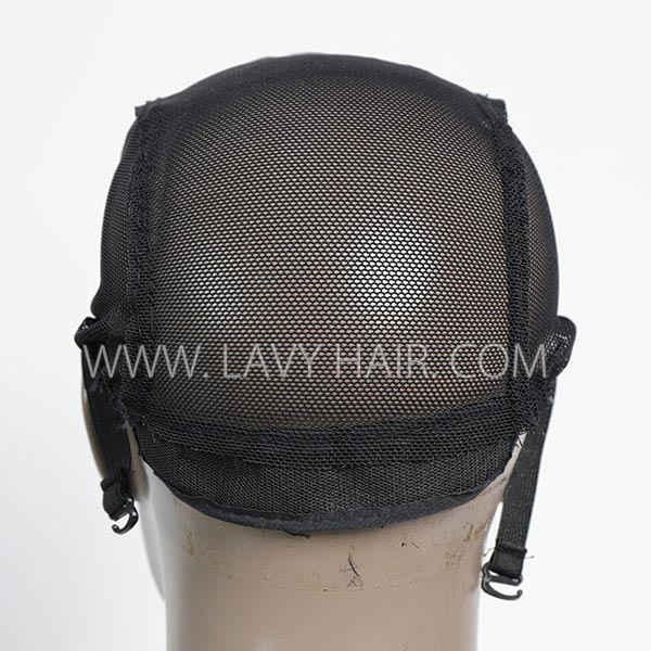 M size wig caps come with adjustable straps, black color