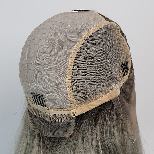 #1B/grey Color  Lace Frontal Bob Wig 150% Density Straight Hair Human Hair