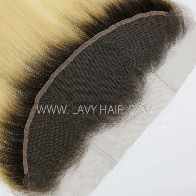 #1b/613 Ear to ear 13x4 Lace Frontal Straight Human hair