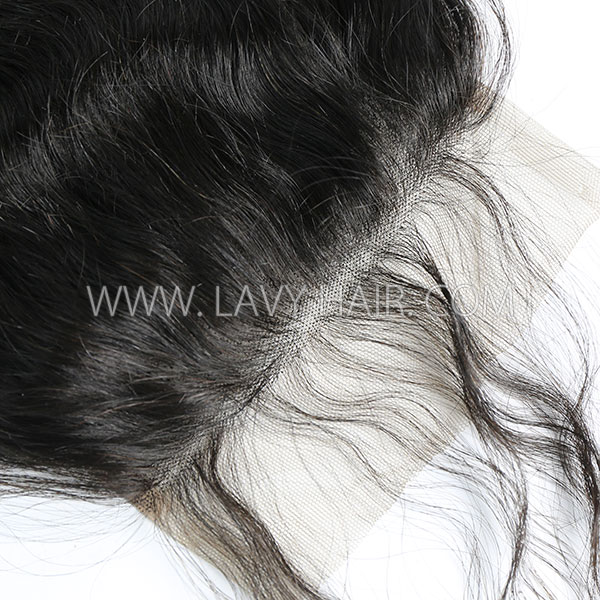 Lace top closure 5*5" natural wave Human hair medium brown Swiss lace