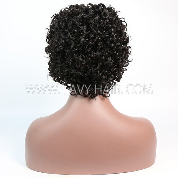 150% Density Bob Wig Curly Human Hair C2CS008