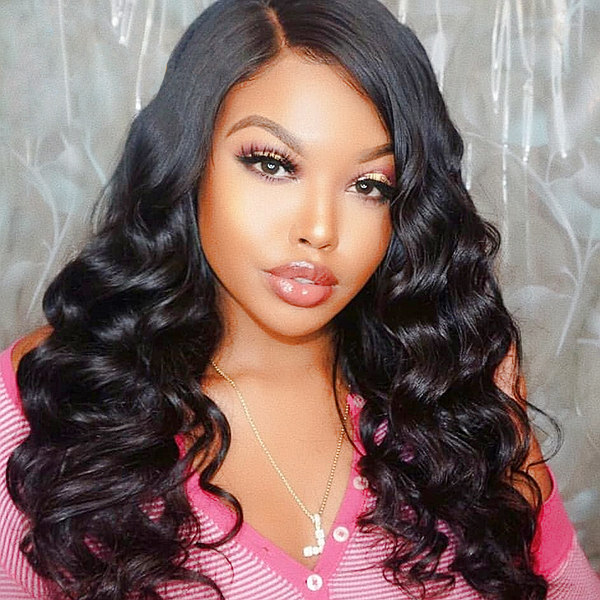 Lace Frontal Wigs 130% Density Straight Loose Wave Human Hair
