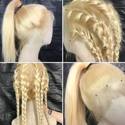 613 Blonde 130% Density Blonde Full Lace Wigs Straight Hair Human Hair