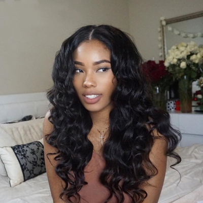 (New Update) 12-30 inches 150%%200% Density U part /V part Wigs Loose Wave 100% Human Hair Half Wigs