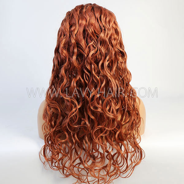 #130 color Lace Frontal Wig 130% Density Natural Wave Color Hair With 7-10 Days Customize