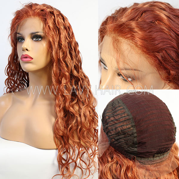 #130 color Lace Frontal Wig 130% Density Natural Wave Color Hair With 7-10 Days Customize
