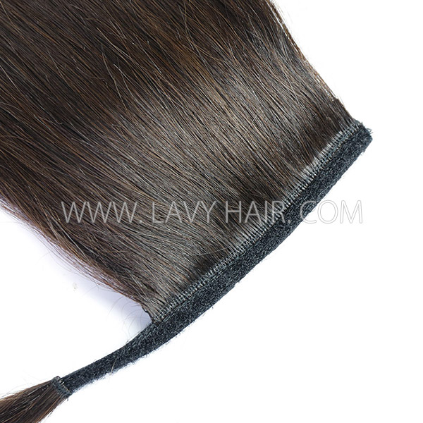 12 inch to 40 inch Straight Hair Vigorous Drawstring Ponytail and Wrap Around Ponytail Clip-in Human Virgin Hair Extension