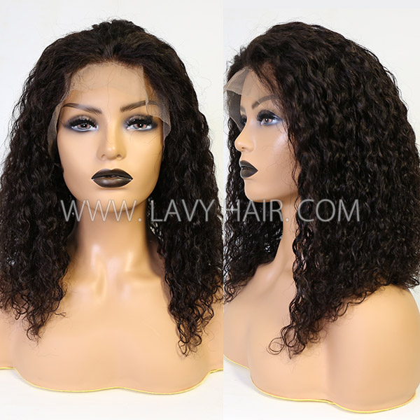Lace Frontal Bob Wig 180% Density Curly Human Hair LFW-BCC
