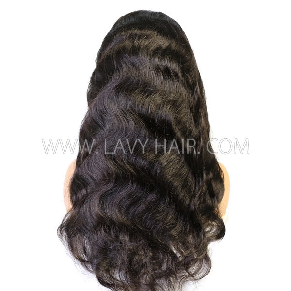 130% Density Full Lace Wigs Body Wave Human Hair Swiss Brown Lace