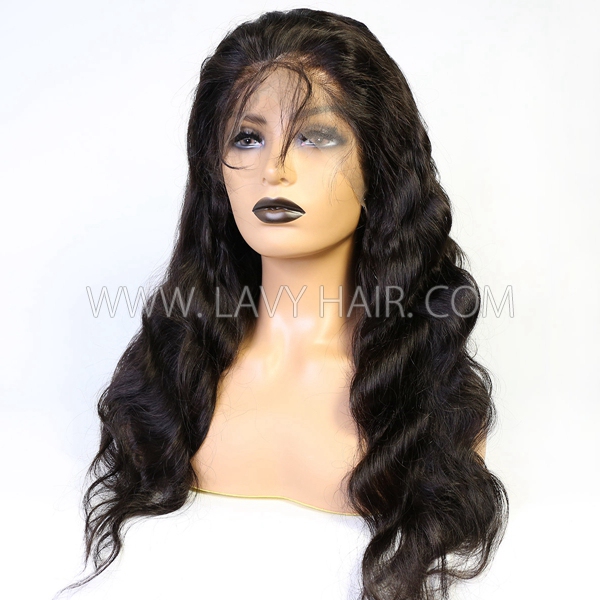 130% Density Full Lace Wigs Body Wave Human Hair Swiss Brown Lace
