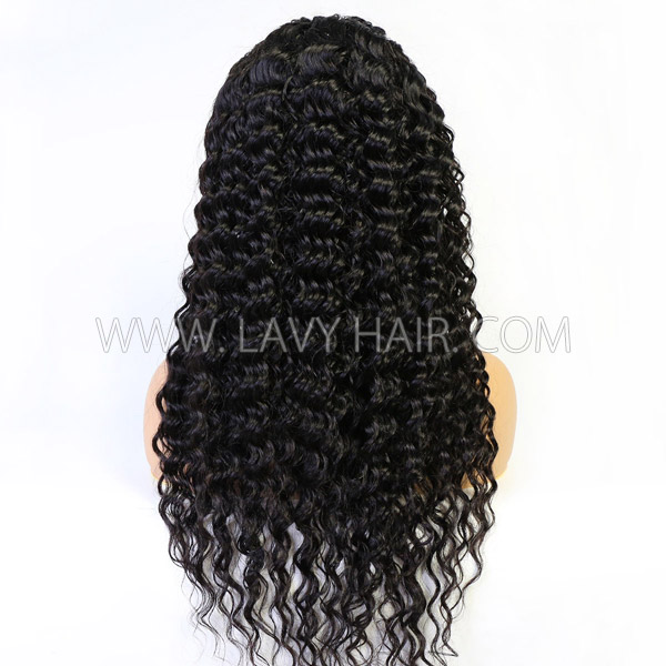 (New Update)12-30 inches 150%&200% Density U Part /V Part Wigs Deep Wave 100% Human Hair Half Wig