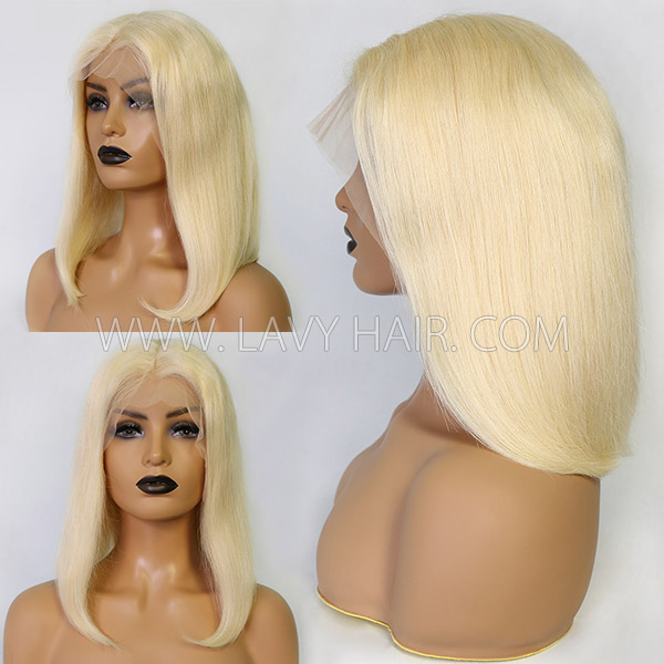 #613 Color Lace Frontal Bob Wig 150% Density Straight Hair Human Hair