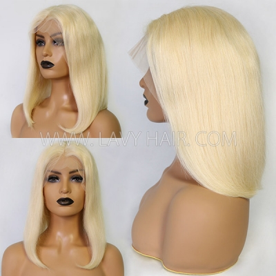 Wear Go Lace Frontal Bob Wig 150% Density Human Hair #613 Blonde Color and P4/613 Highlight Color